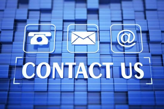 Contact Us Page Photo with a blue tile background depicting an email symbol a telephone and a social media symbol